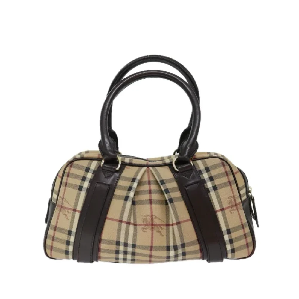 Burberry Vintage Pre-owned Fabric handbags Beige Dames