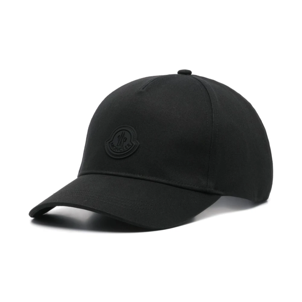 Moncler Zwarte Baseballpet met Logo Black Heren