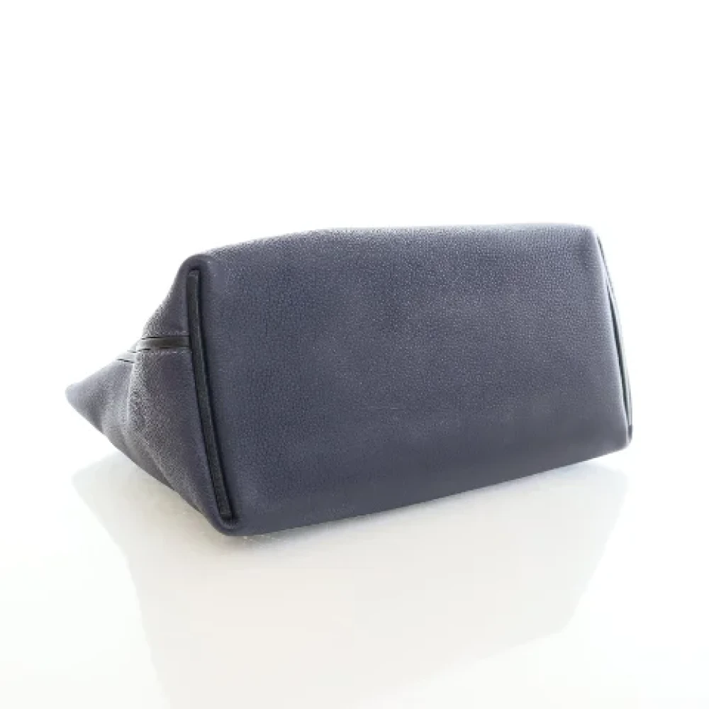 Hermès Vintage Pre-owned Leather handbags Blue Dames