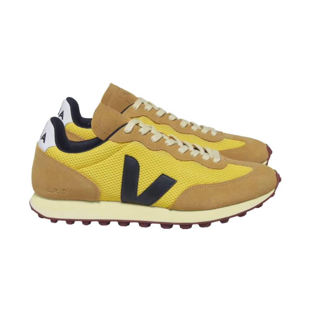Veja Men's Multicolor Sneakers, 11 Uk, Yellow Alveomesh Trainers
