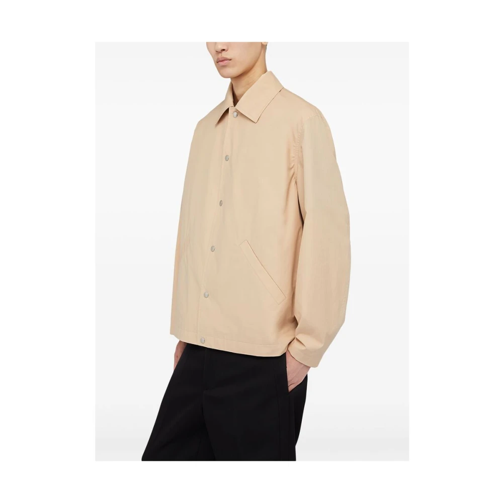 Jil Sander Beige Katoenen Poplin Buitenkleding Beige Heren