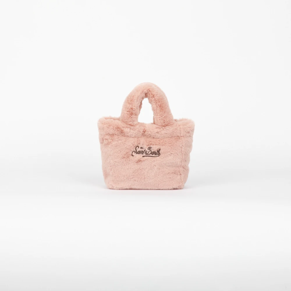 MC2 Saint Barth Zachte Harige Mini Vanity Tas Pink Dames