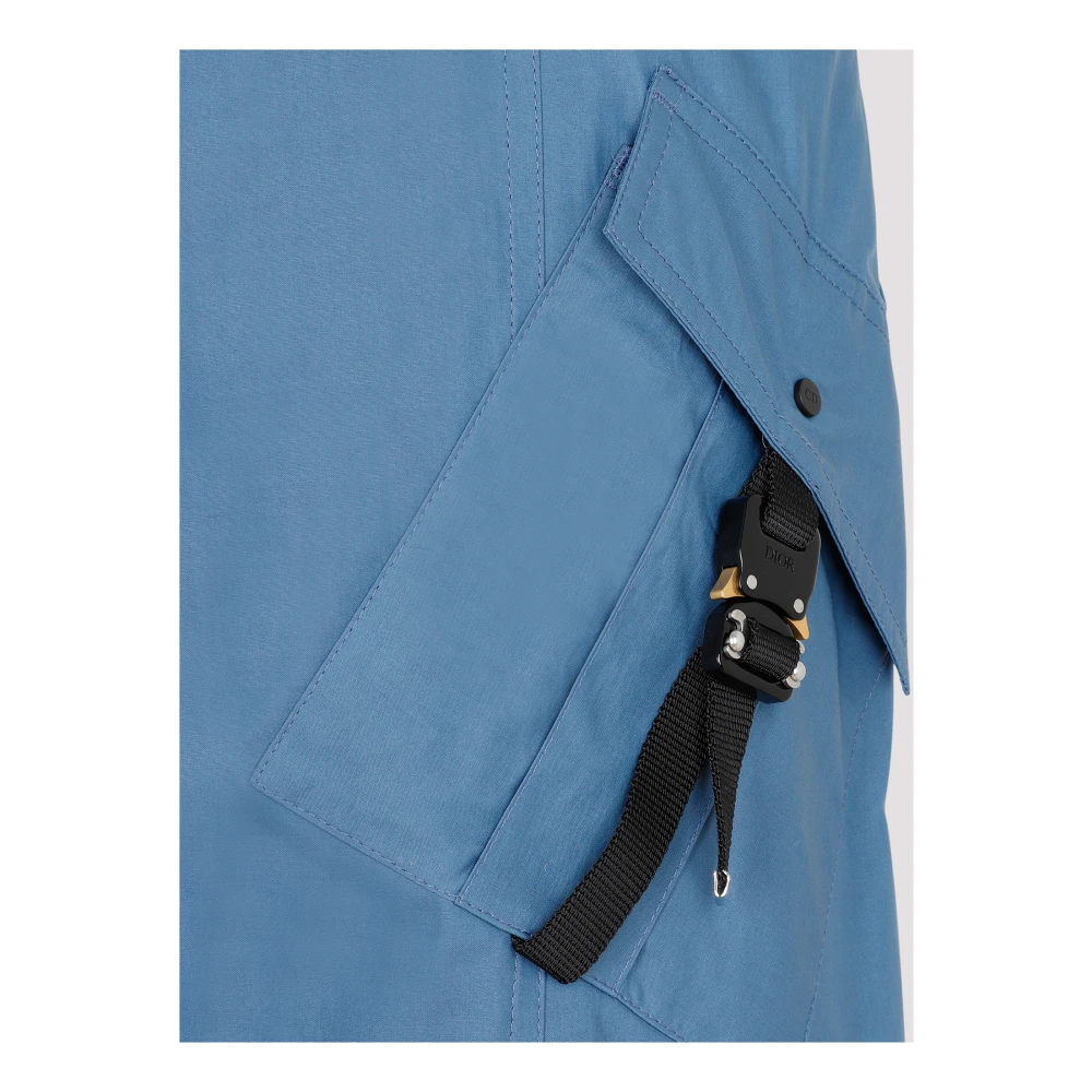 Dior Wide Trousers Blue Heren