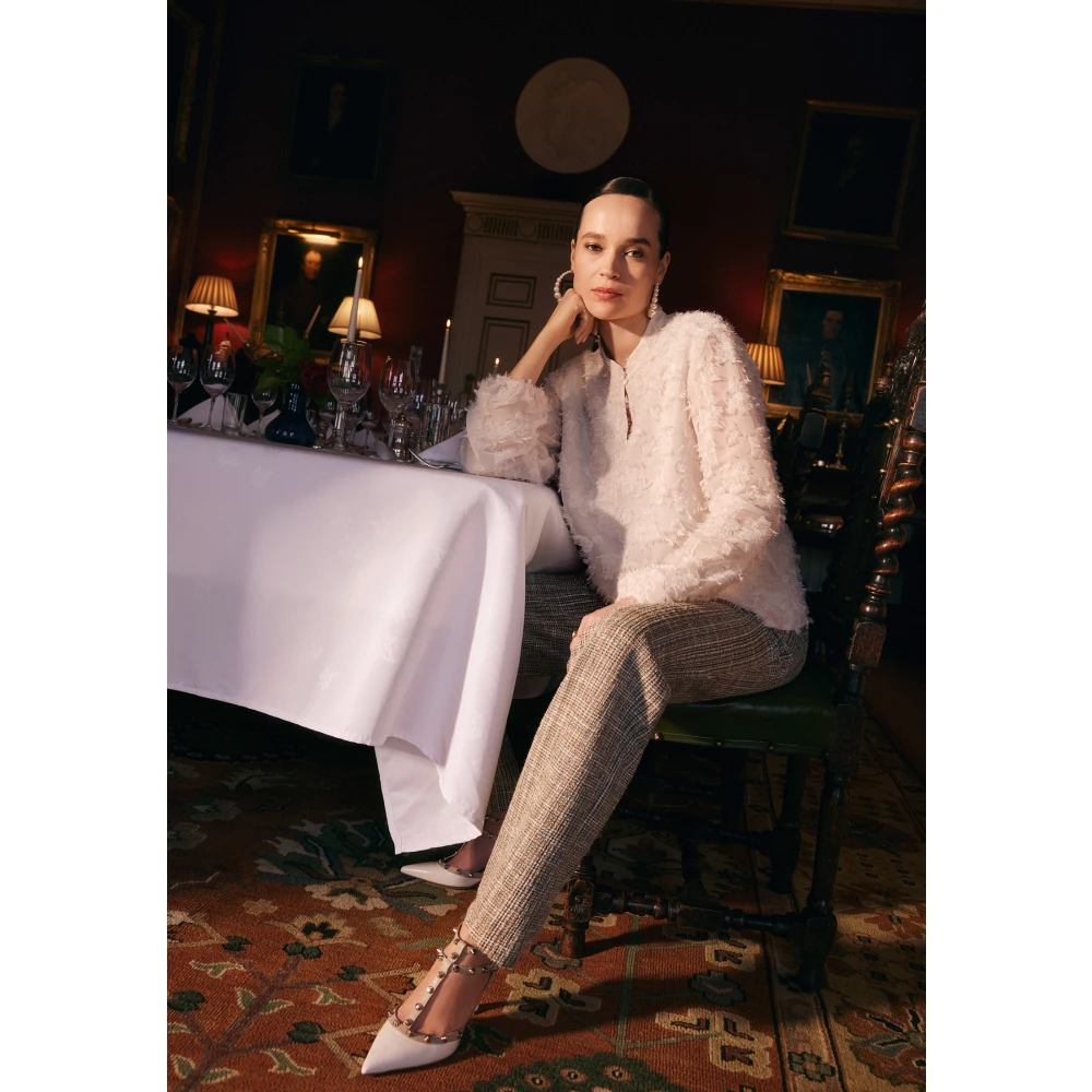 Betty & Co Broek met structuur om in te stappen Gray Dames
