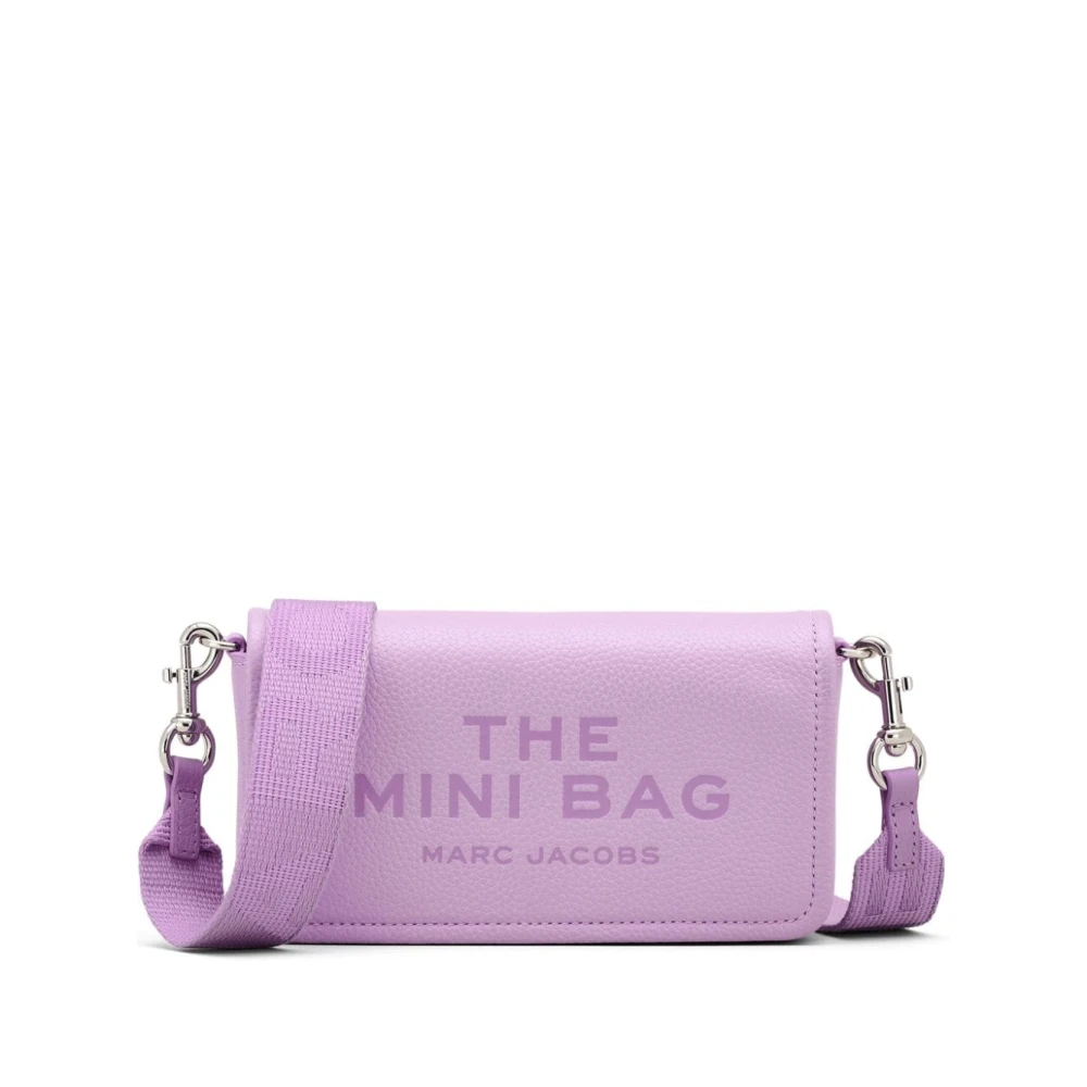 Marc Jacobs Mini Tas Lila Leer Magnetische Sluiting Purple Dames