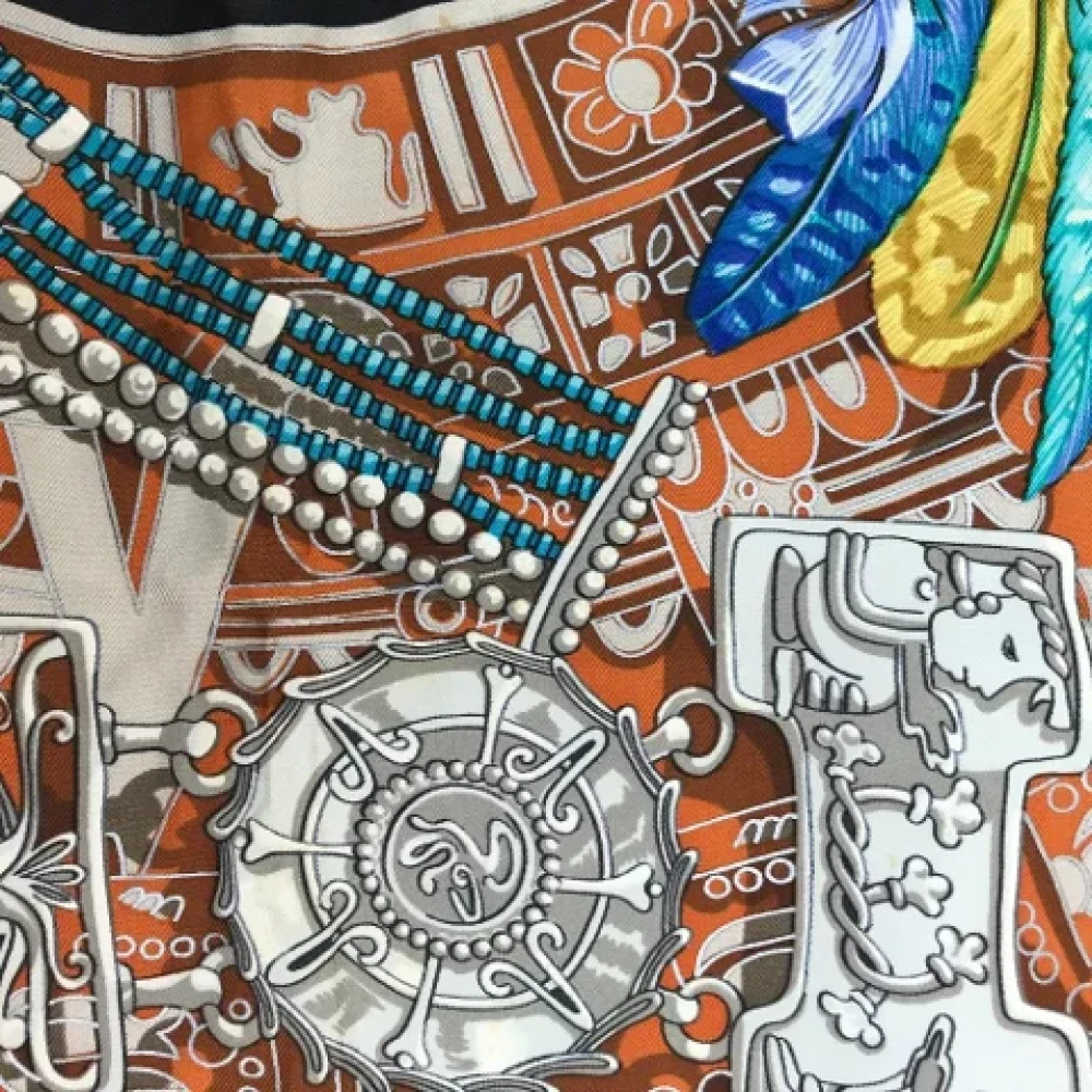 Hermès Vintage Pre-owned Silk scarves Black Dames