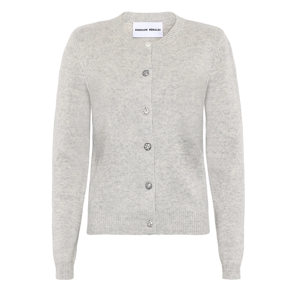 Emerson Renaldi Kasjmier Crew Neck Cardigan Licht Grijs Gray Dames