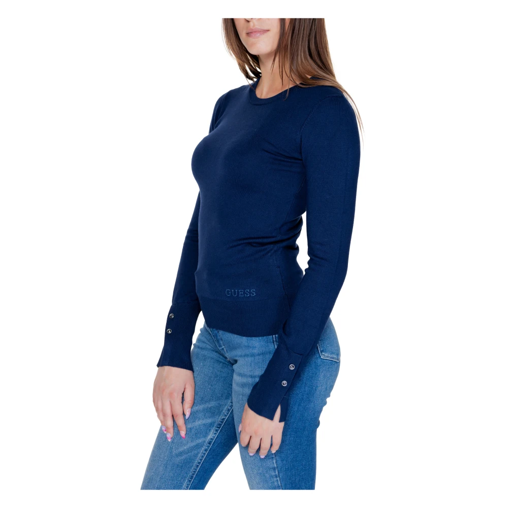 Guess Elinor Lange Mouw Dames Trui Blue Dames