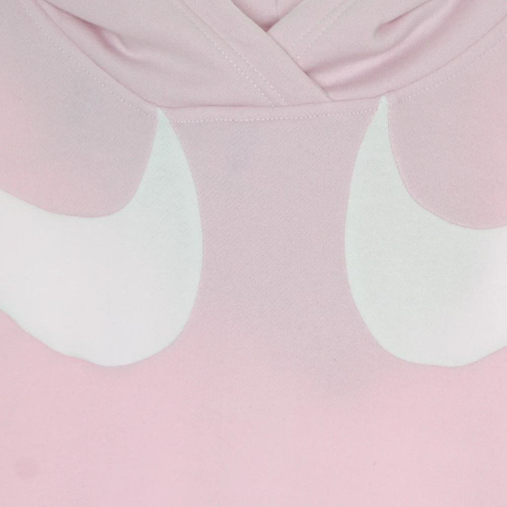 Nike Roze Witte Fleece Hoodie Pink Dames