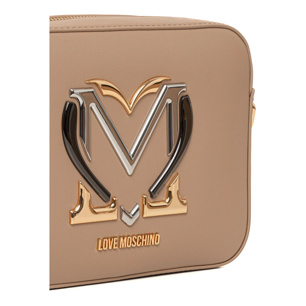 Love Moschino Verstelbare Schouderband Kleine Tas Beige Dames