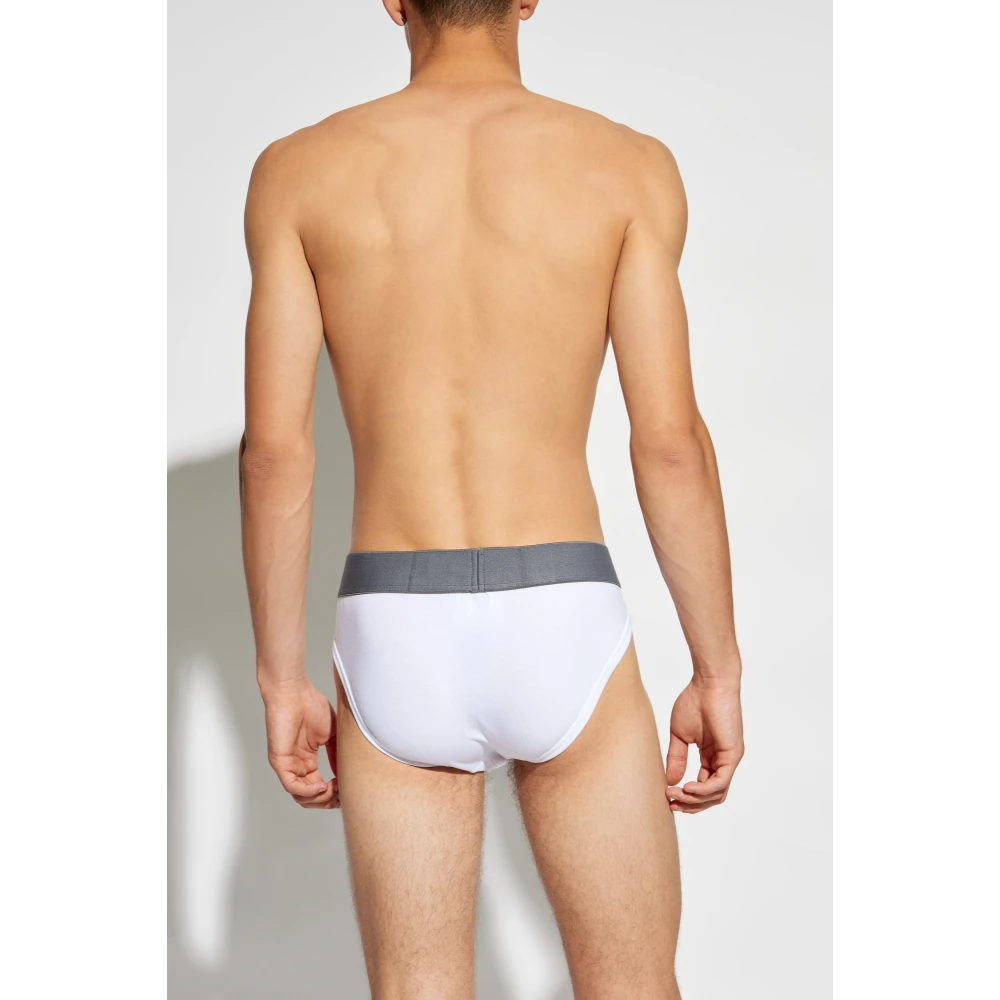 Dsquared2 Slips met logo White Heren