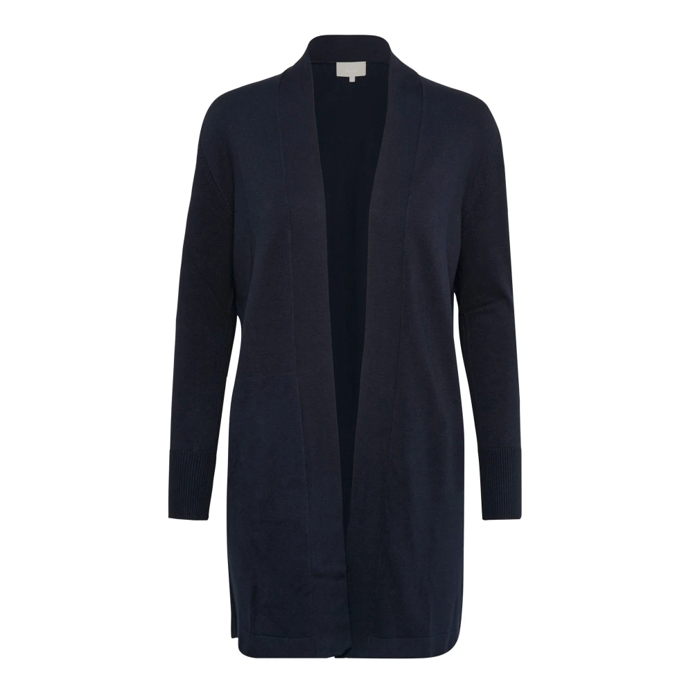 Inwear Women's Blue Marine Long Open Cardigan - Cardigans - 2XS - Knitwear