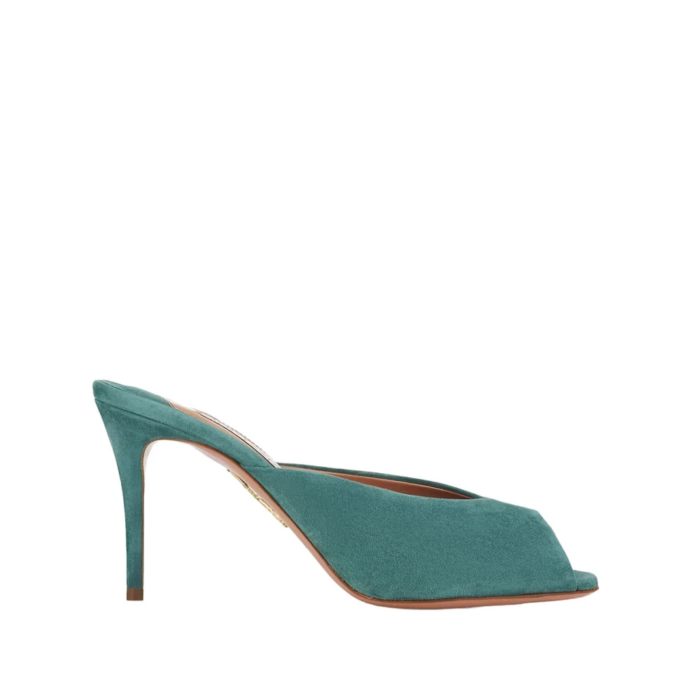 Aquazzura Women's Green Secret Mule 85 - Heeled Mules - 6 1/2 Uk - Shoes