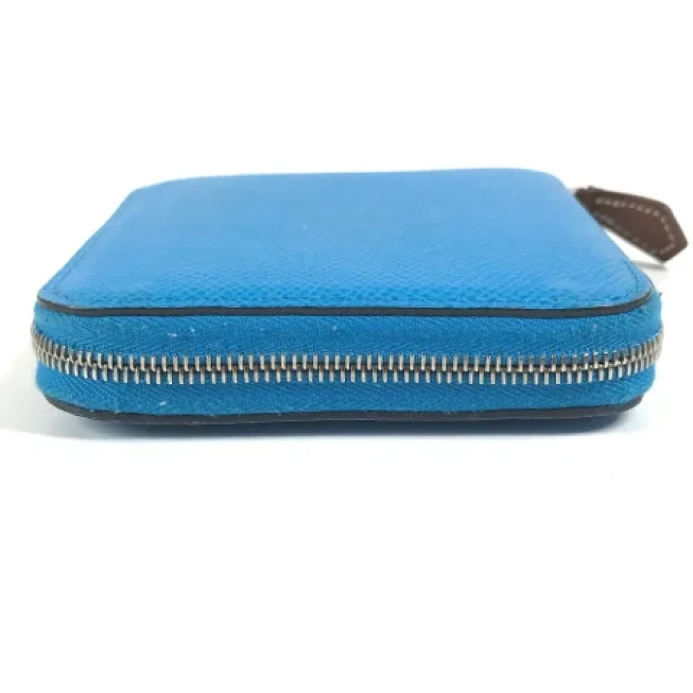 Hermès Vintage Pre-owned Leather wallets Blue Dames