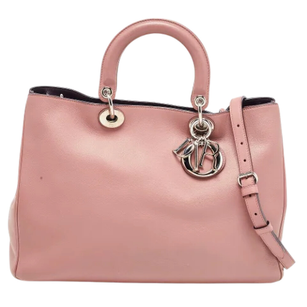 50+ LADY DIOR TOTE VESKE I BRODERT LERT C4532 rosa gull hardware