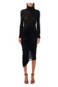robe-midi-transparente-a-col-montant