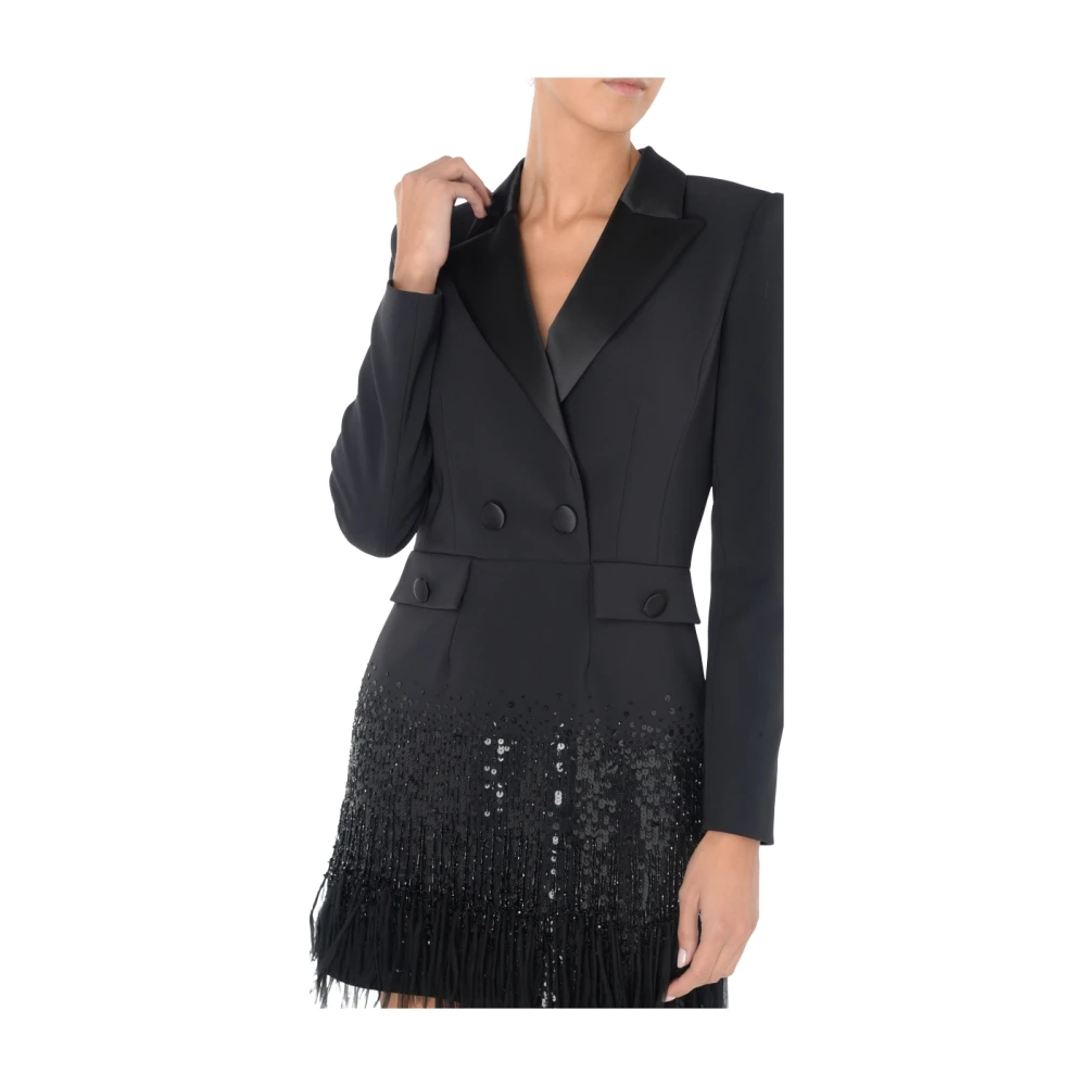 Elisabetta Franchi Zwarte Damesjurk Black Dames