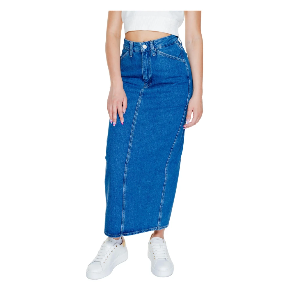 Calvin Klein Jeans Women's Blue Long Skirt Autumn/Winter Collection