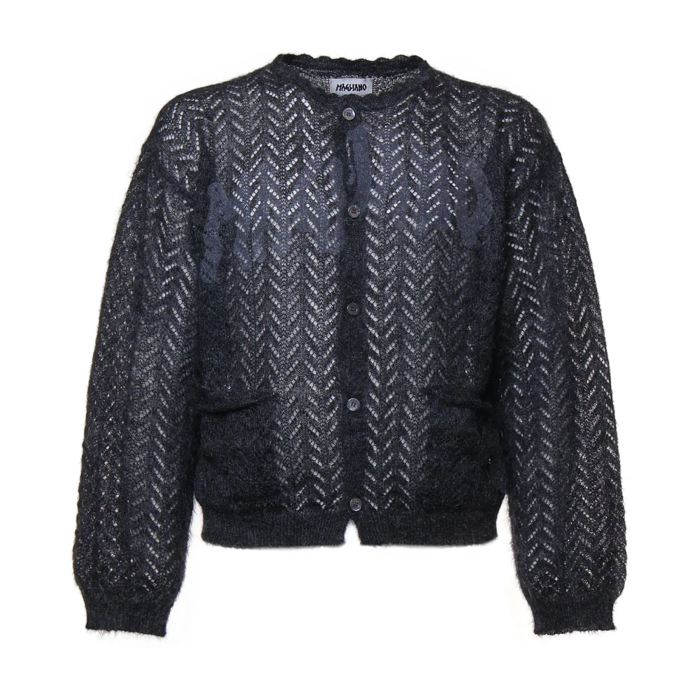 Magliano Grijze Vest met Voorkant Print Decoratie Gray Heren