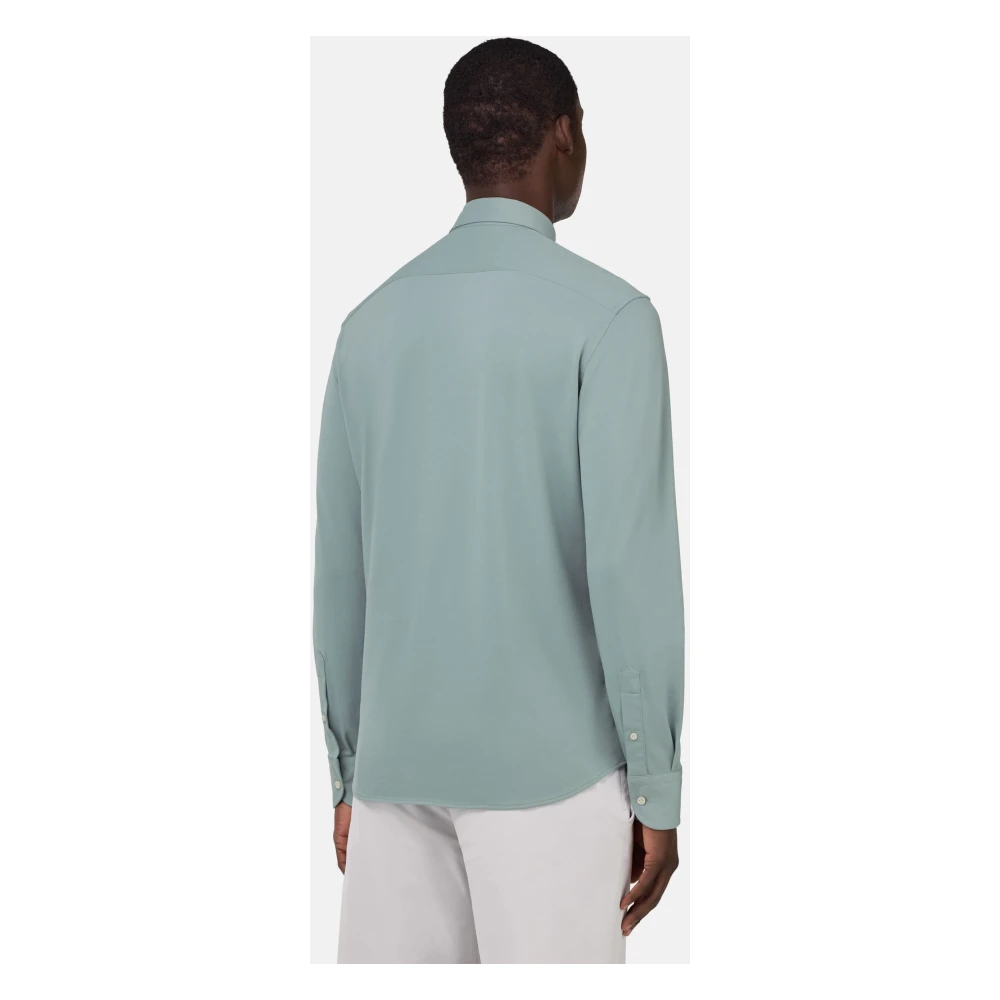 Boggi Milano S.Cafè Regular High-Performance Piqué Poloshirt Green Heren