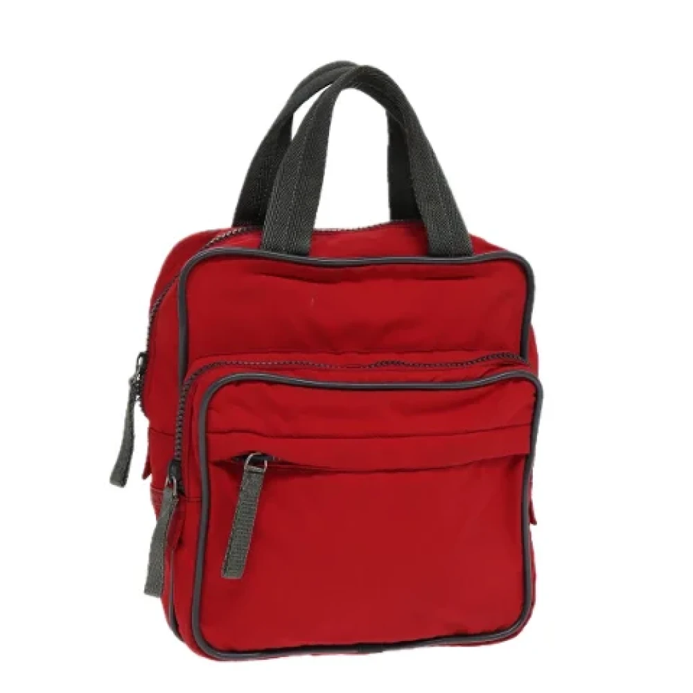 Prada Vintage Pre-owned Nylon handbags Red Dames