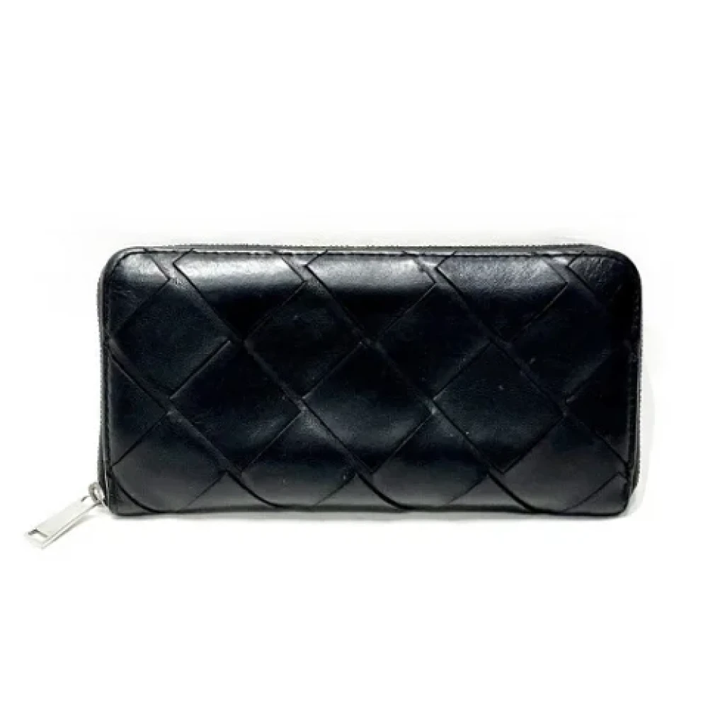 Bottega Veneta Vintage Pre-owned Leather wallets Black Dames