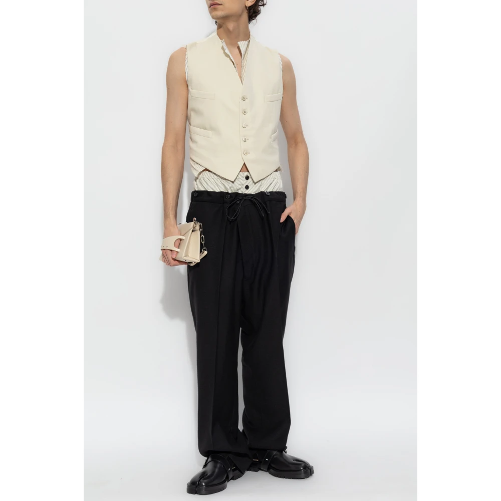 Maison Margiela Wollen broek Black Heren