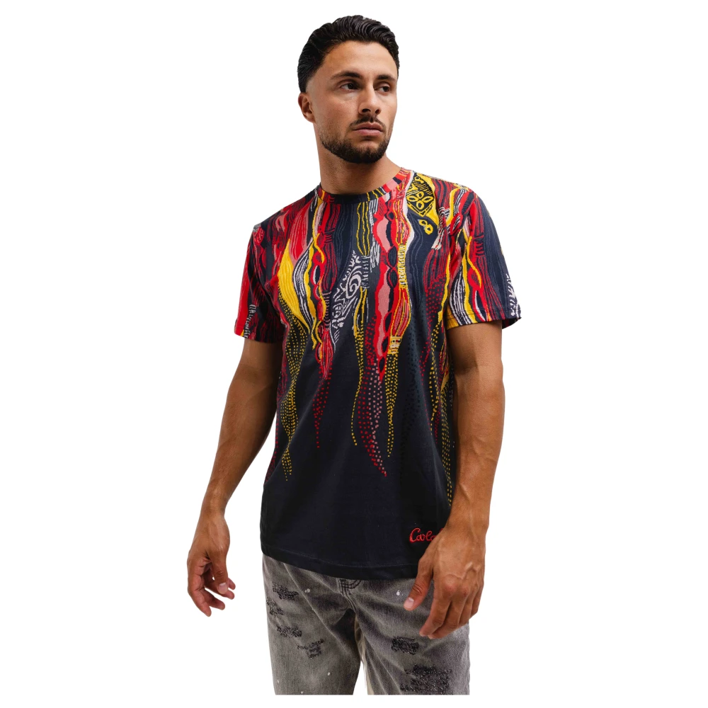 Carlo colucci Rood T-shirt Heren Stijlvolle Toevoeging Multicolor Heren