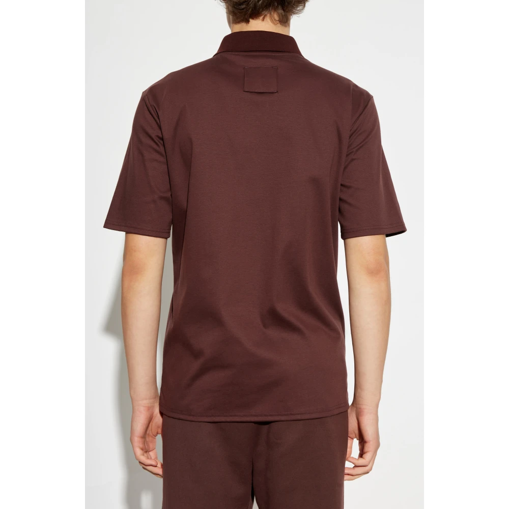 Lanvin Polo shirt met logo Red Heren