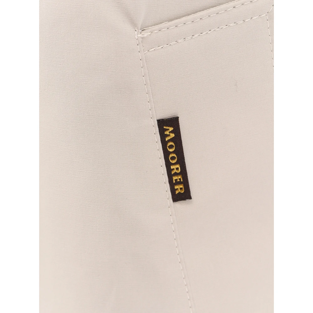Moorer Nylon regenjas met verborgen sluiting Beige Heren