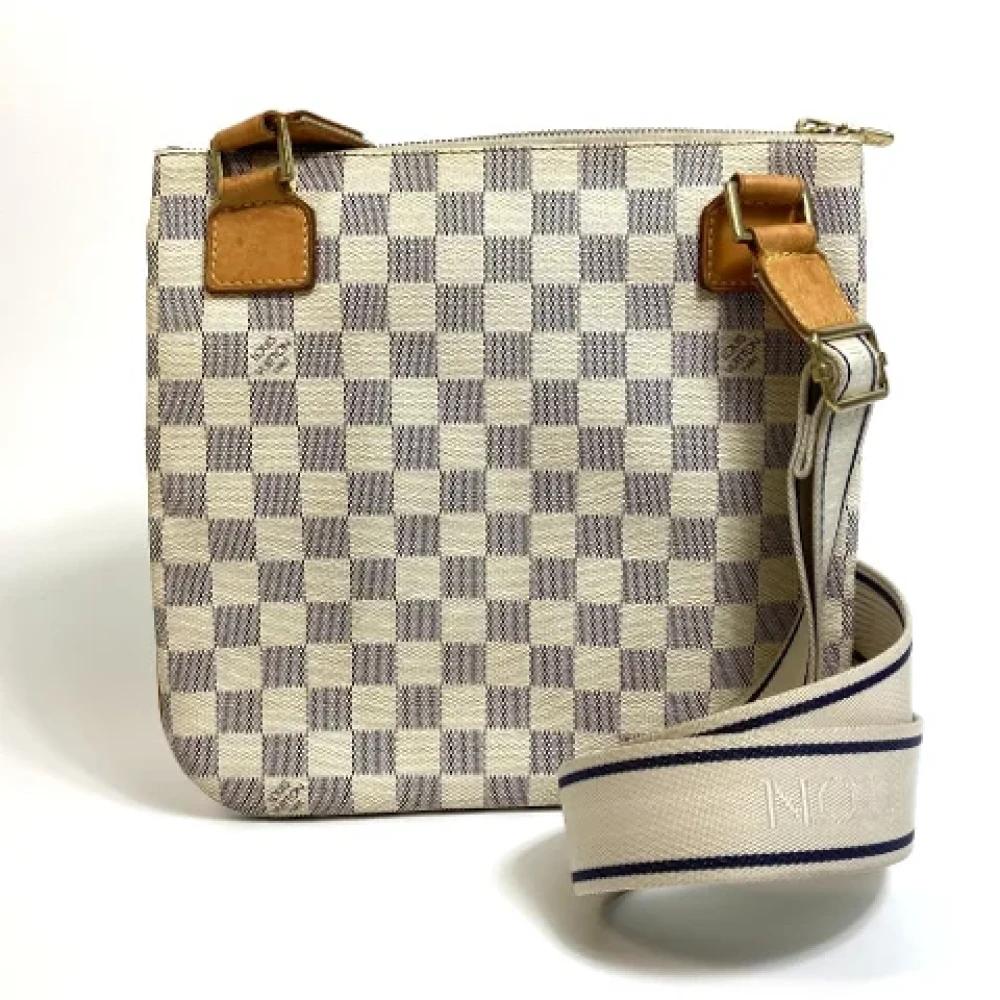 Louis Vuitton Vintage Pre-owned Cotton louis-vuitton-bags White Dames