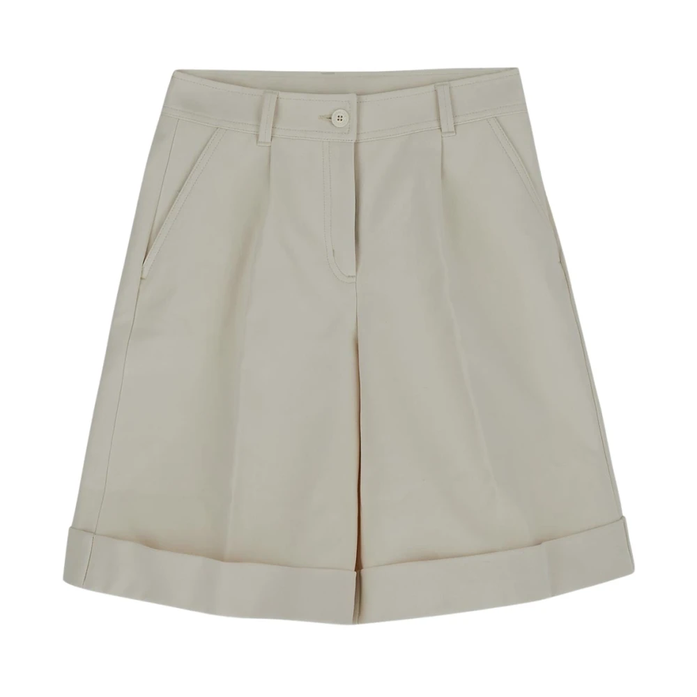 Moncler Bomullslogo Shorts Beige, Unisex