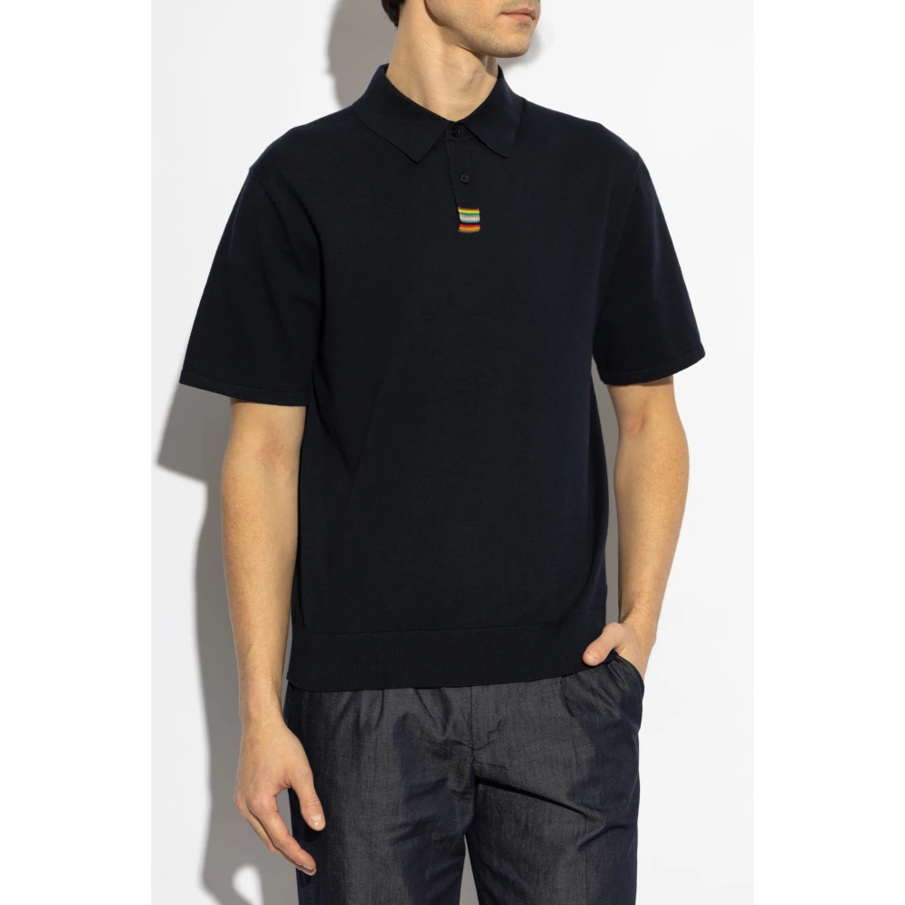 Paul Smith Katoenen polo Blue Heren