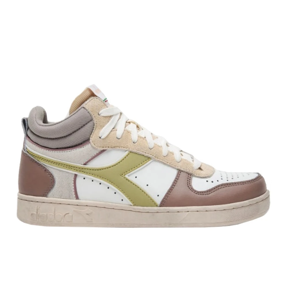 Diadora Women's Multicolor Sneakers, 4 Uk, Magic Basket Demi Icona Trainers