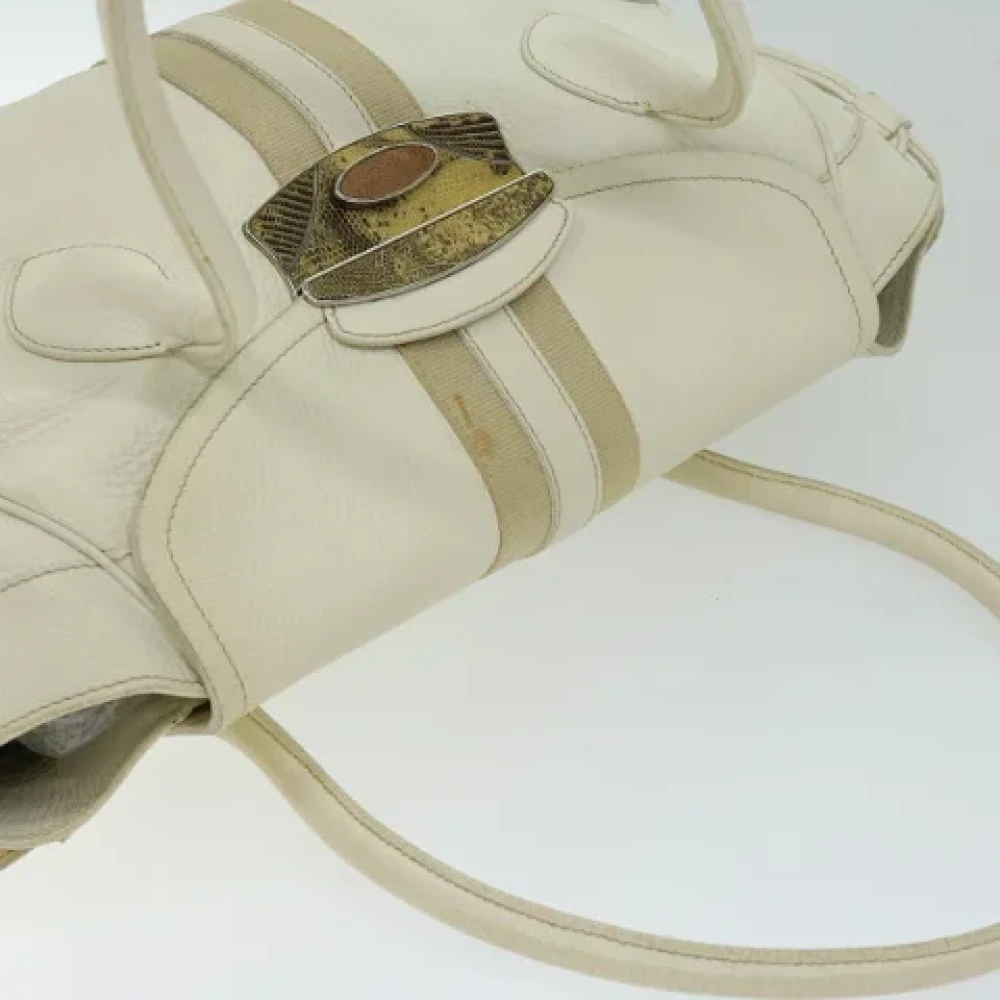 Prada Vintage Pre-owned Leather prada-bags White Dames