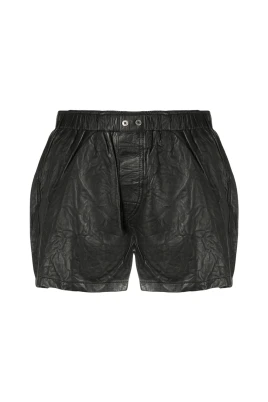 Pax Crinkled Leather Shorts