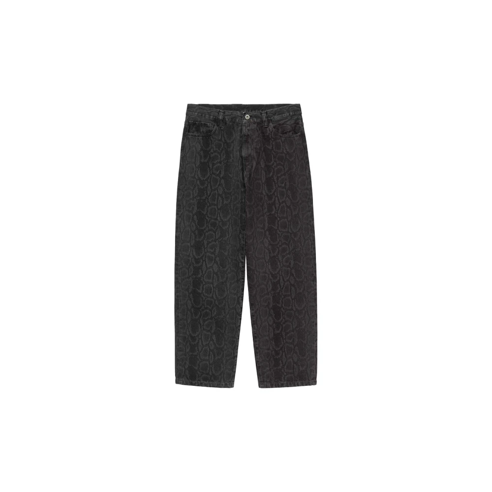 Carhartt Wip Men's Black Loose Fit Jeans, W32, Snake Landon Pant