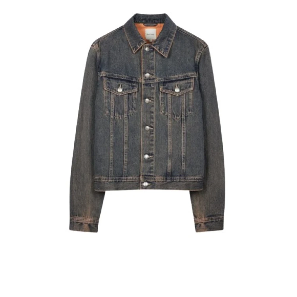 PS By Paul Smith Mauve Denim Trucker Jacket Blue Heren