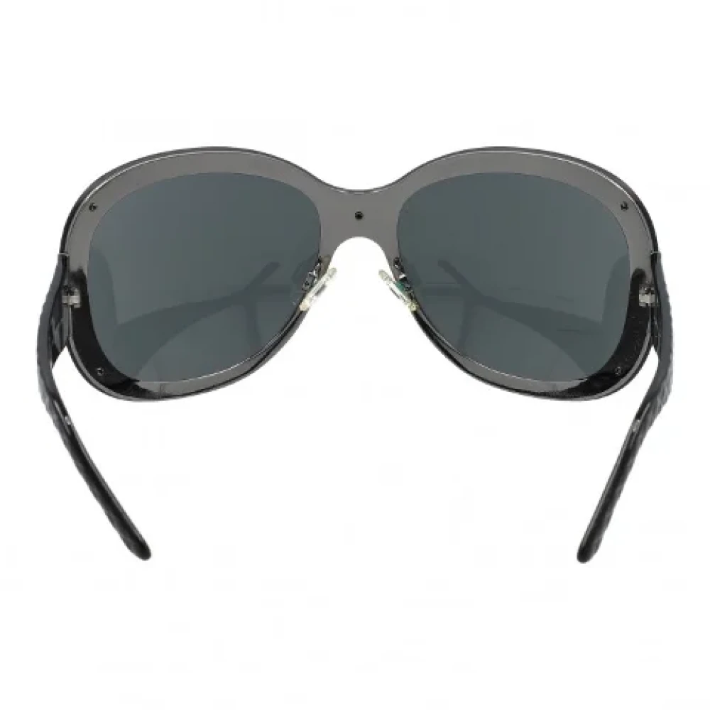 Chanel Vintage Pre-owned Fabric sunglasses Black Dames