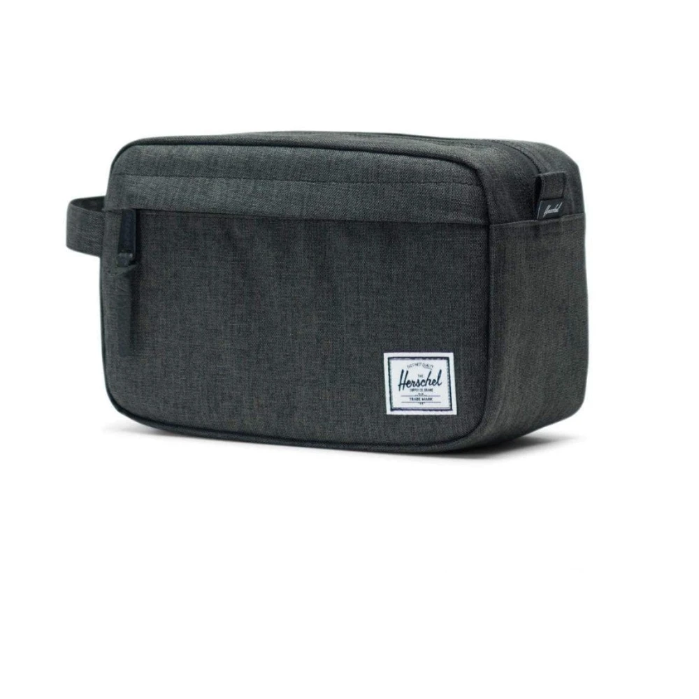 Herschel Zwarte Crosshatch Heren Toilettas Gray Unisex