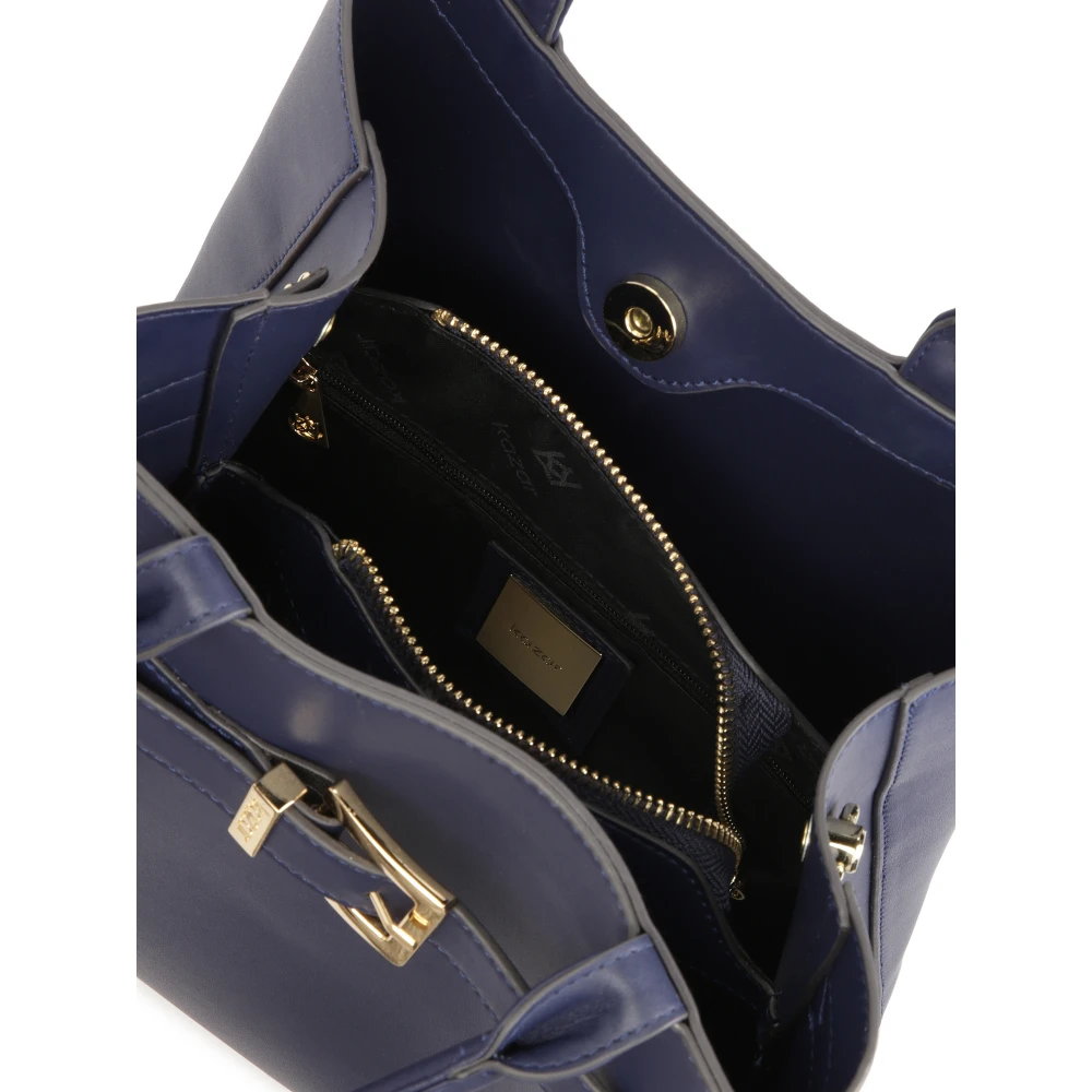 Kazar Donkerblauwe handtas met handgrepen en riem Blue Dames