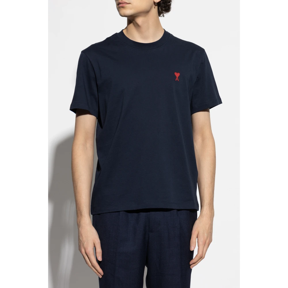 Ami Paris T-shirt met logo Blue Heren