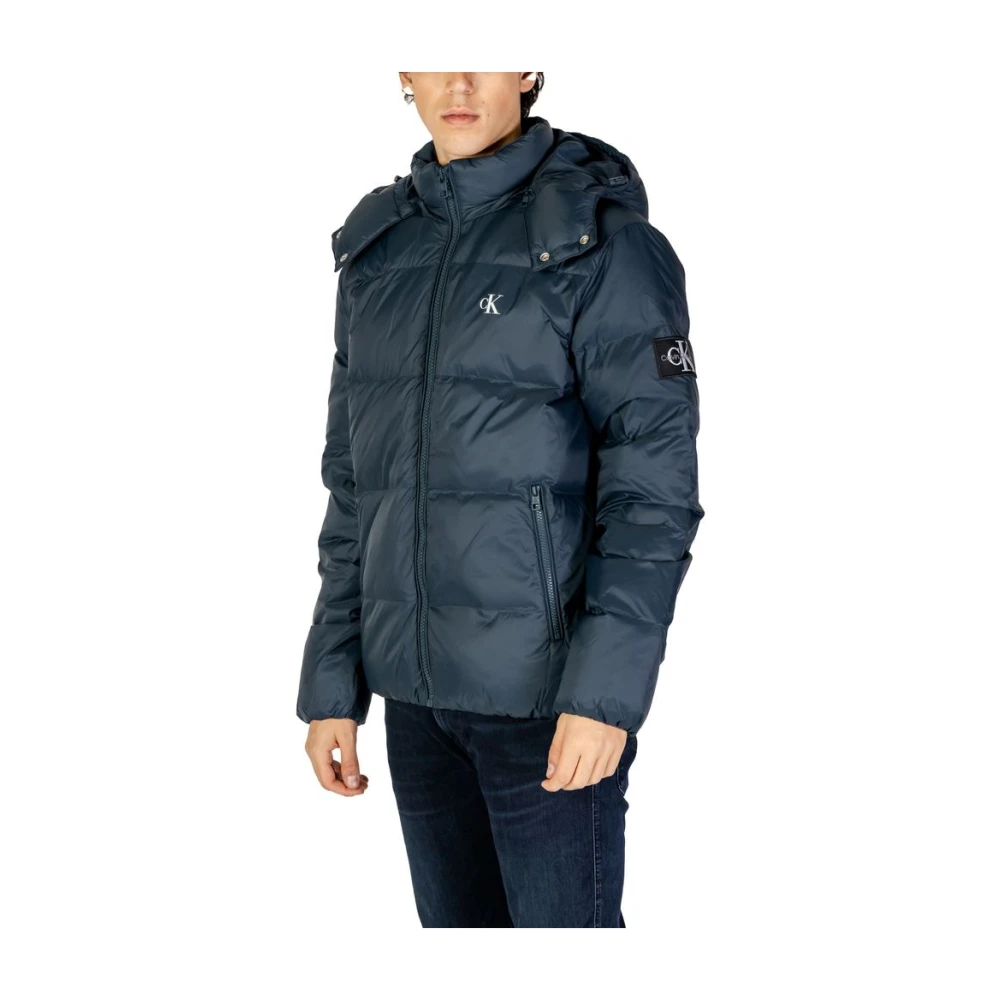 Calvin Klein Jeans Blauwe Polyamide Jas voor Mannen Blue Heren