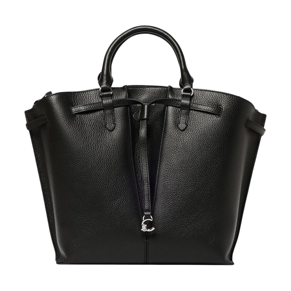 Coccinelle Black Shopping Bags, Female, One Size, Leather Tote