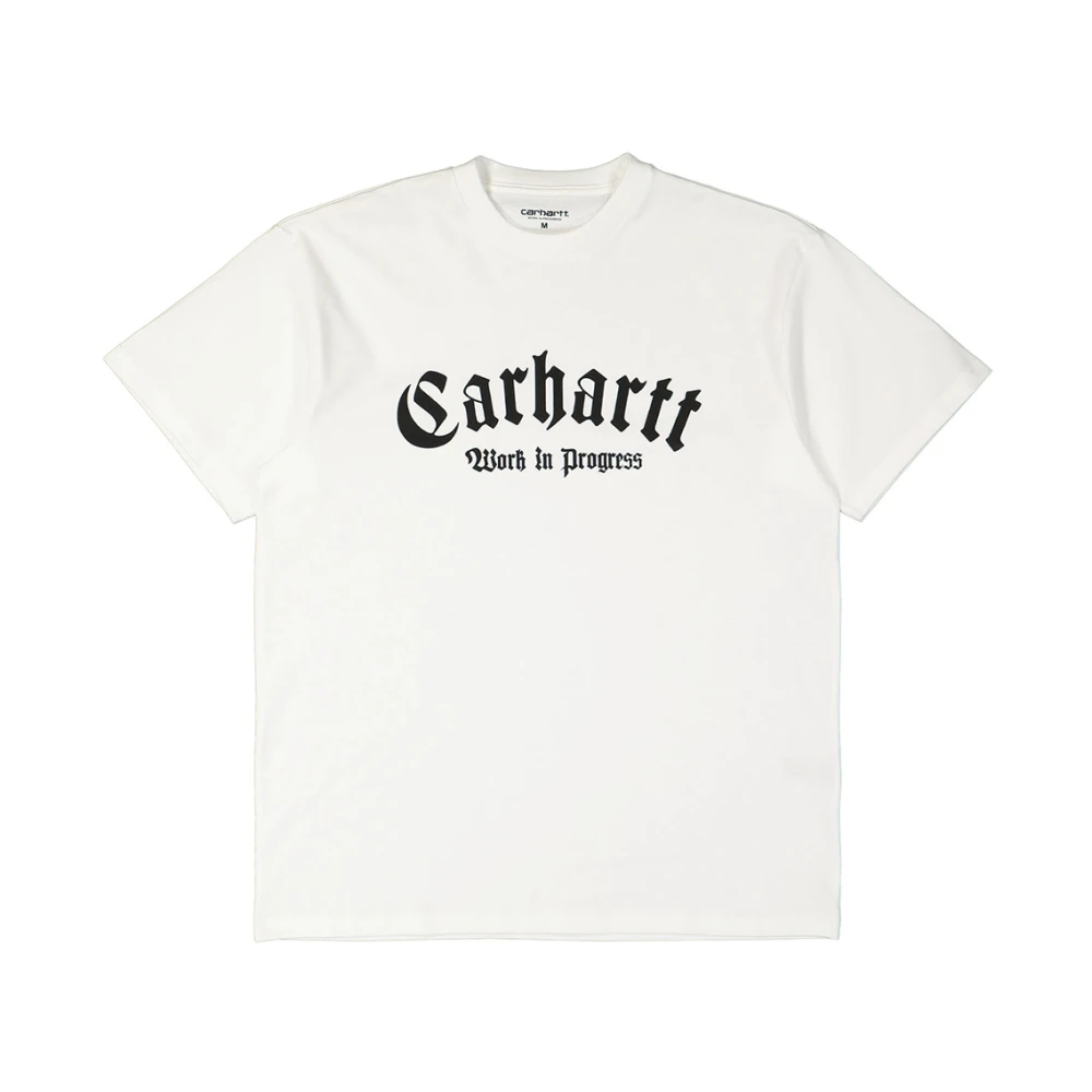 Carhartt WIP Amerikaans Script Organisch Katoenen T-Shirt White Heren