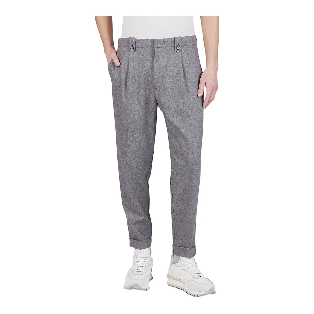 Eleventy Kasjmierwol Regular Fit Broek Gray Heren