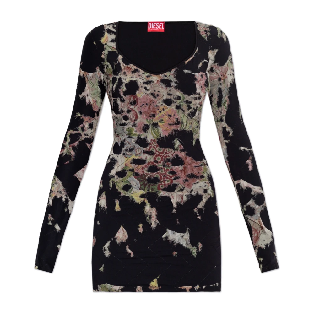 Diesel Jurk met ruwe afwerking D-Floci A17033 Multicolor Dames