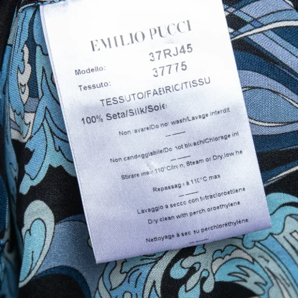 Emilio Pucci Pre-owned Silk tops Blue Dames