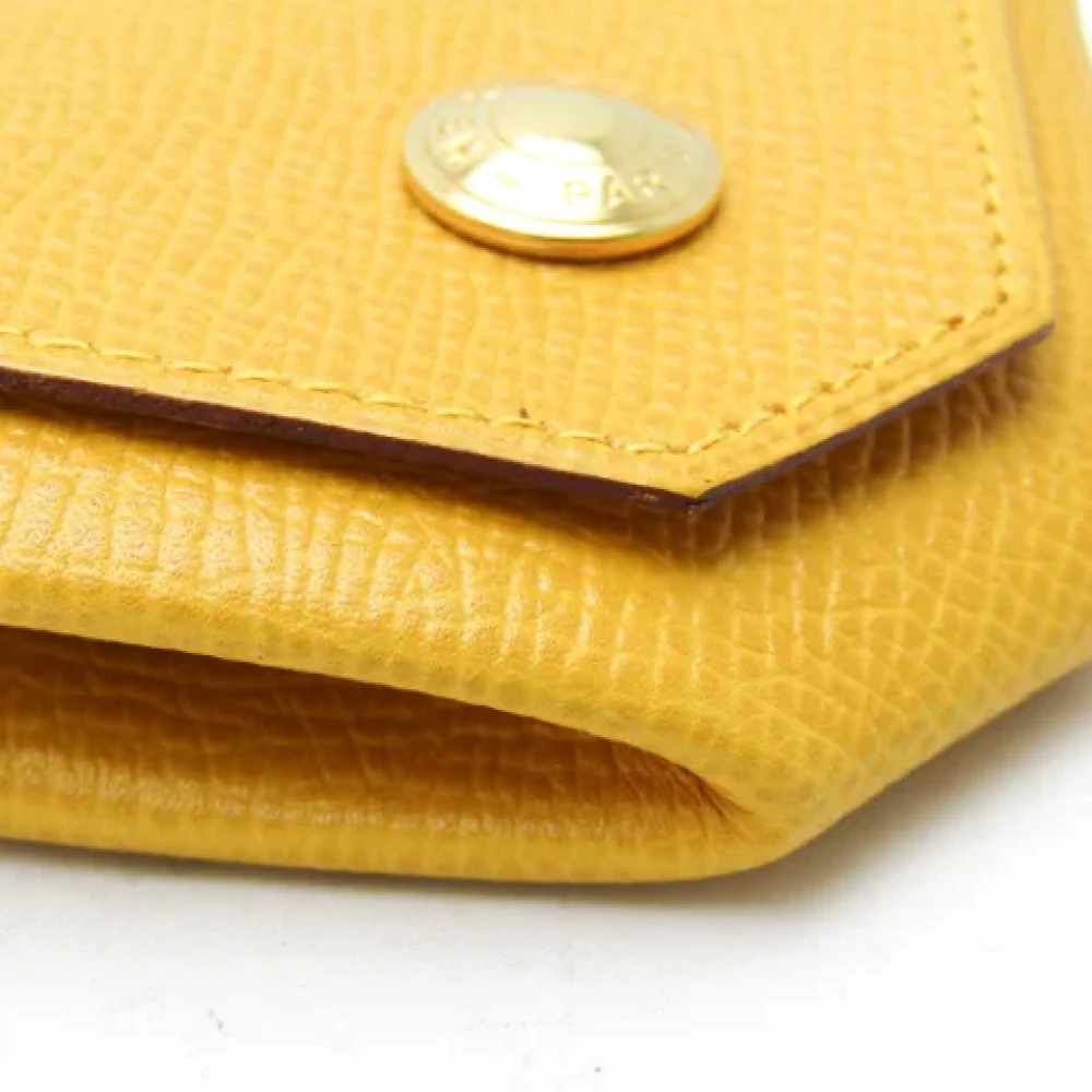 Hermès Vintage Pre-owned Leather wallets Yellow Dames