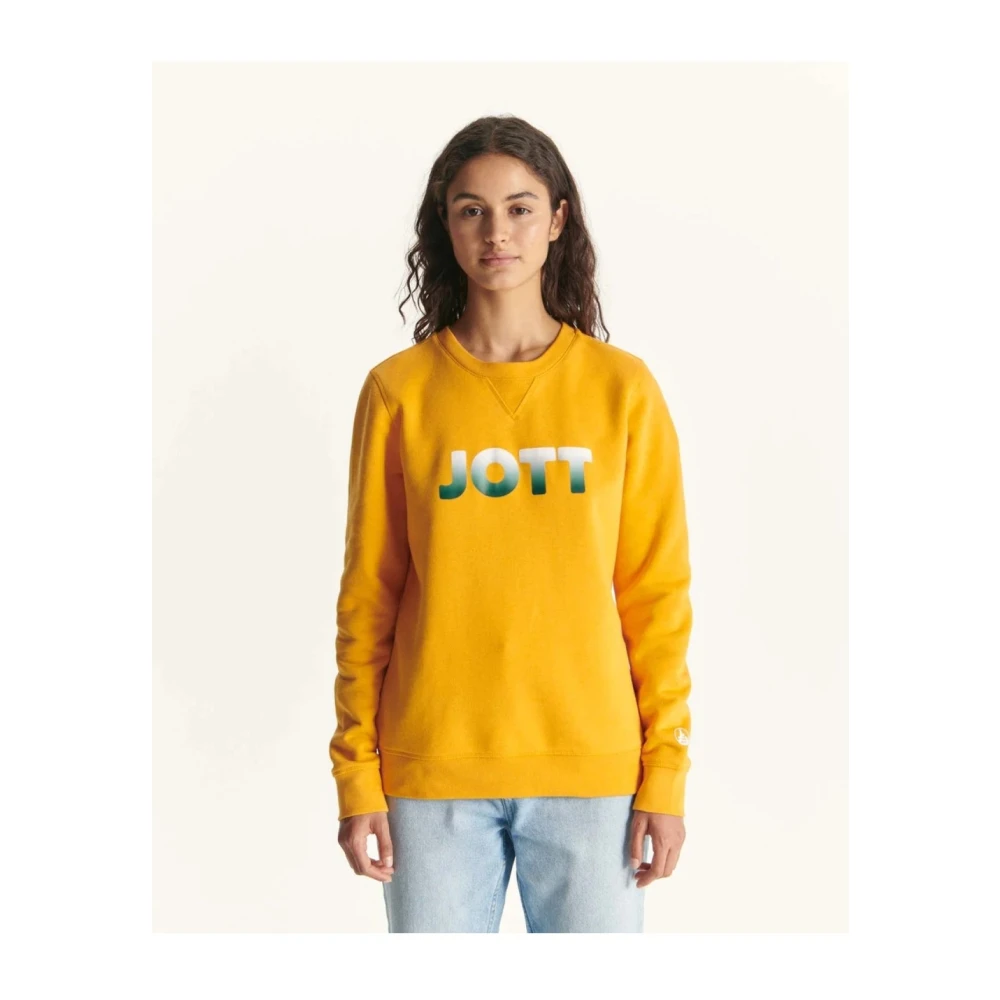 Jott Organische Katoenen Sweater Ronde Hals Orange Dames